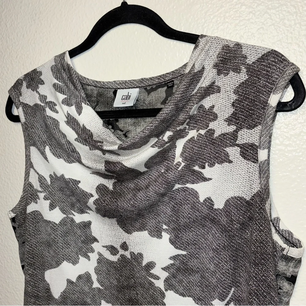 Cabi #3057 Tango Floral Drape Tank black,white,gray floral Woman's Size Medium - Picture 7 of 16